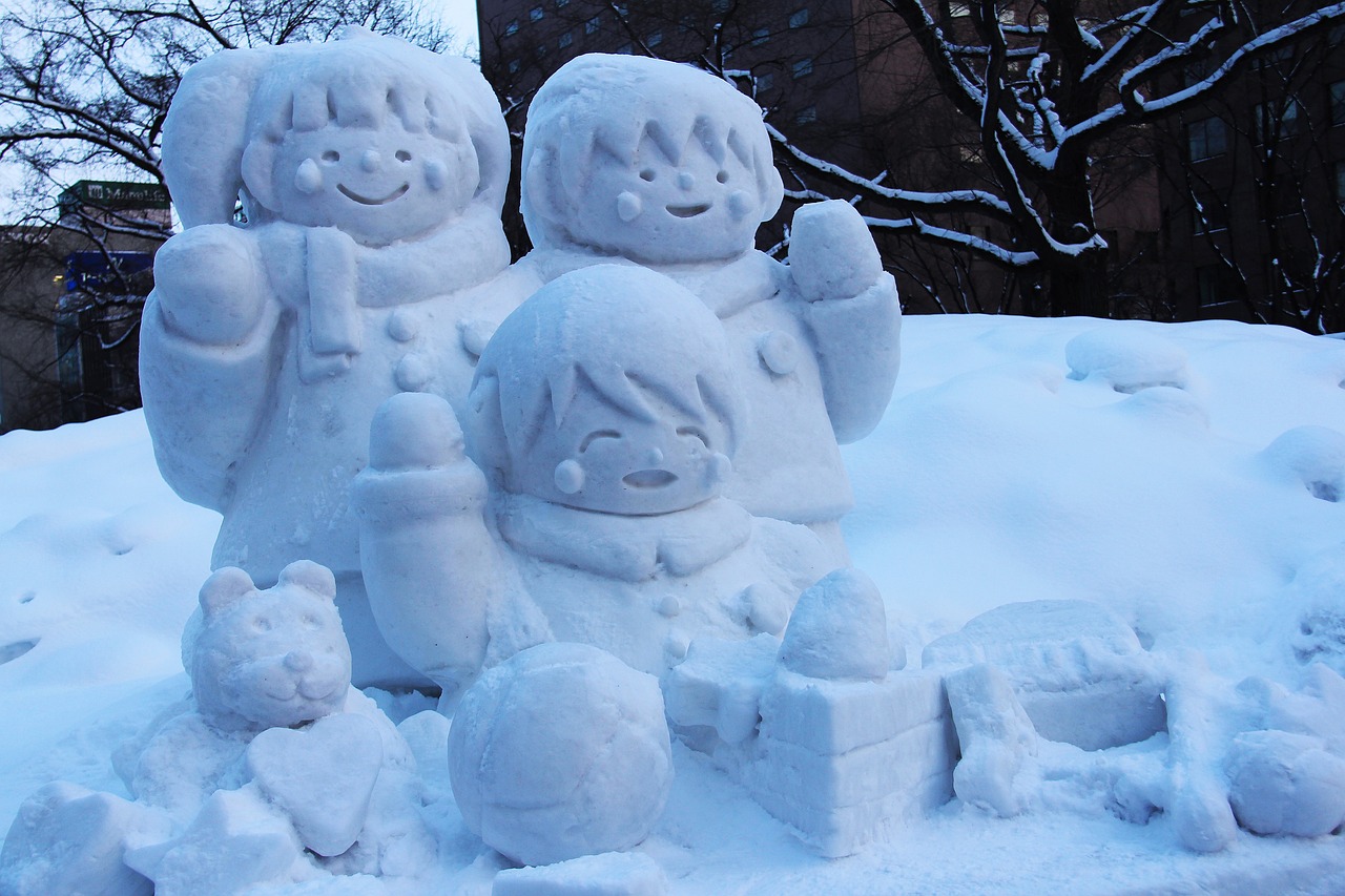 Hokkaido snow carving 